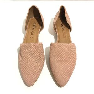 Sixtyseven (Free People) Pink Snakeskin Wedges